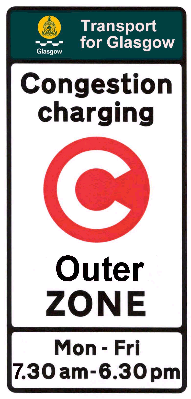 picture of congestion charge sign