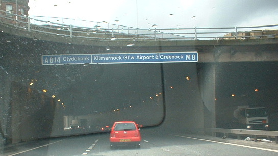 Picture of M8 underpass, Charing Cross. Highest Polluted area