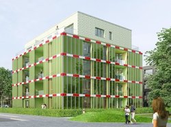 Solar leaf building in Hamburg, Germany