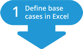 Define base cases in Excel