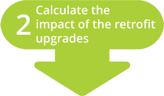 Calculate the impact of the retrofit upgrades