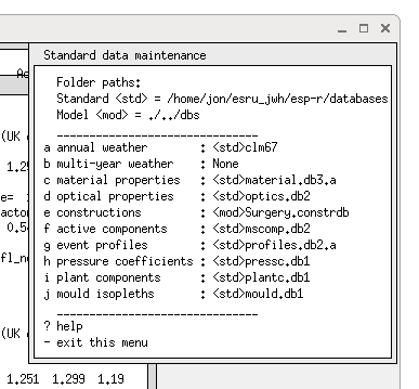 Database model list