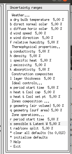 uncertainty top menu