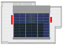 Plan, right elevation, front elevation, left elevation