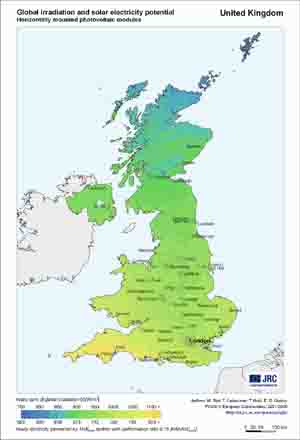 Global irradiation UK