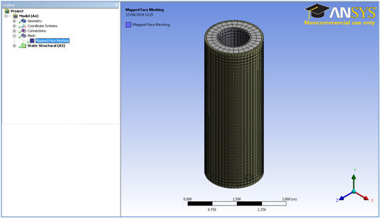 Section of the grout joint