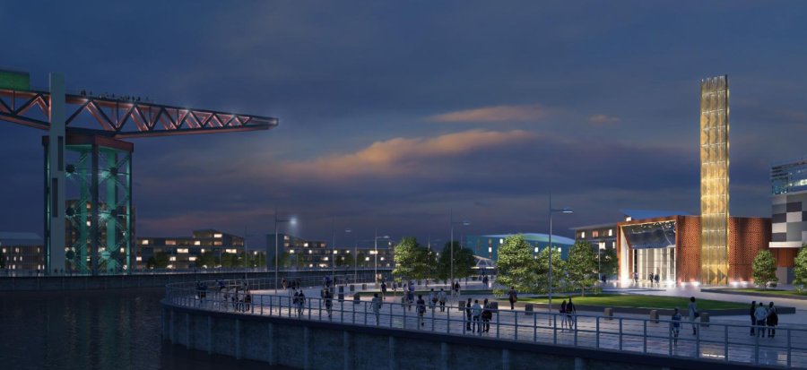 Visualisation of the Energy Centre with the Titan Crane, © ADF Architects